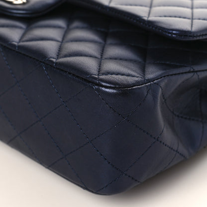 Chanel Iridescent Calfskin Quilted Medium Double Flap Navy 9 of 9