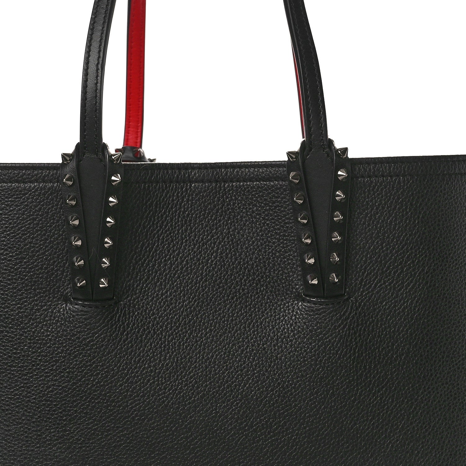 Christian Louboutin Calfskin Empire Spikes Small East West Cabata Tote Black 9 of 12