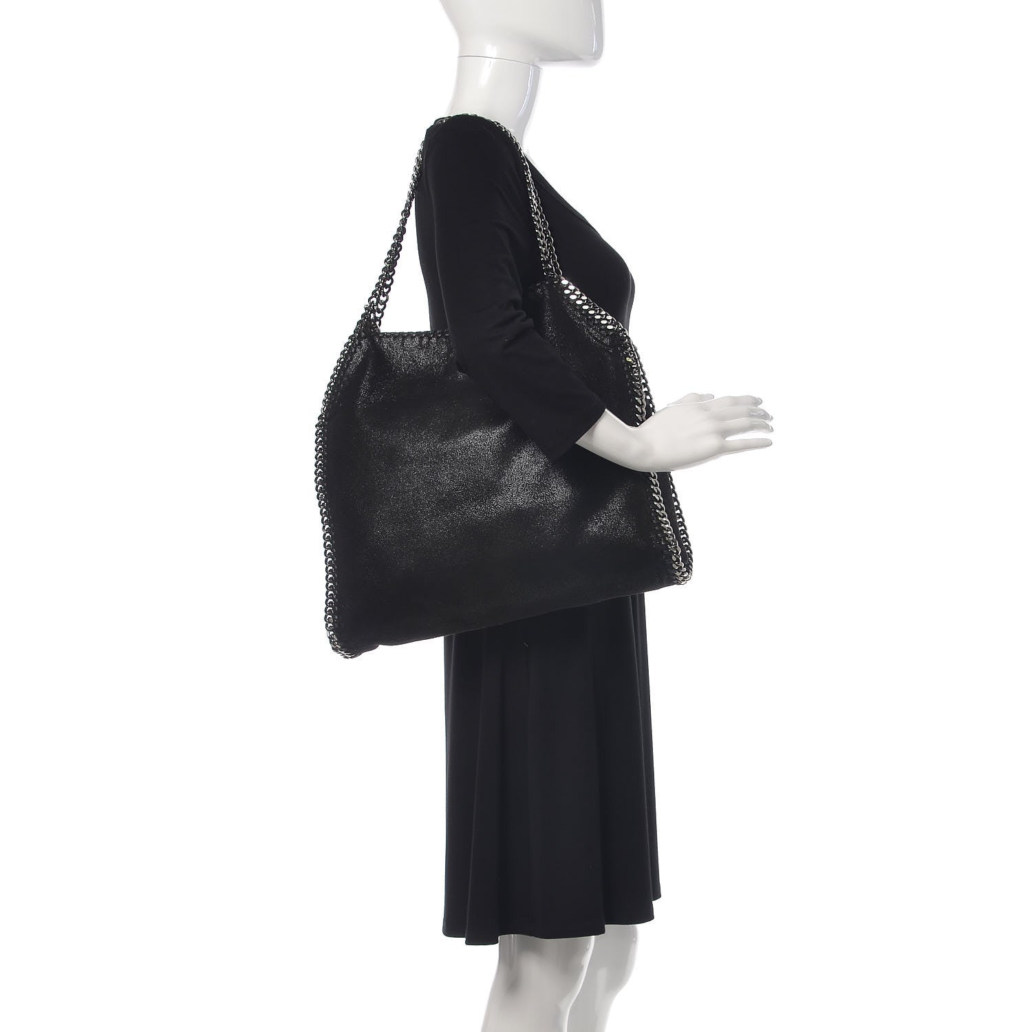 Stella McCartney Shaggy Deer Small Falabella Tote Black 2 of 10