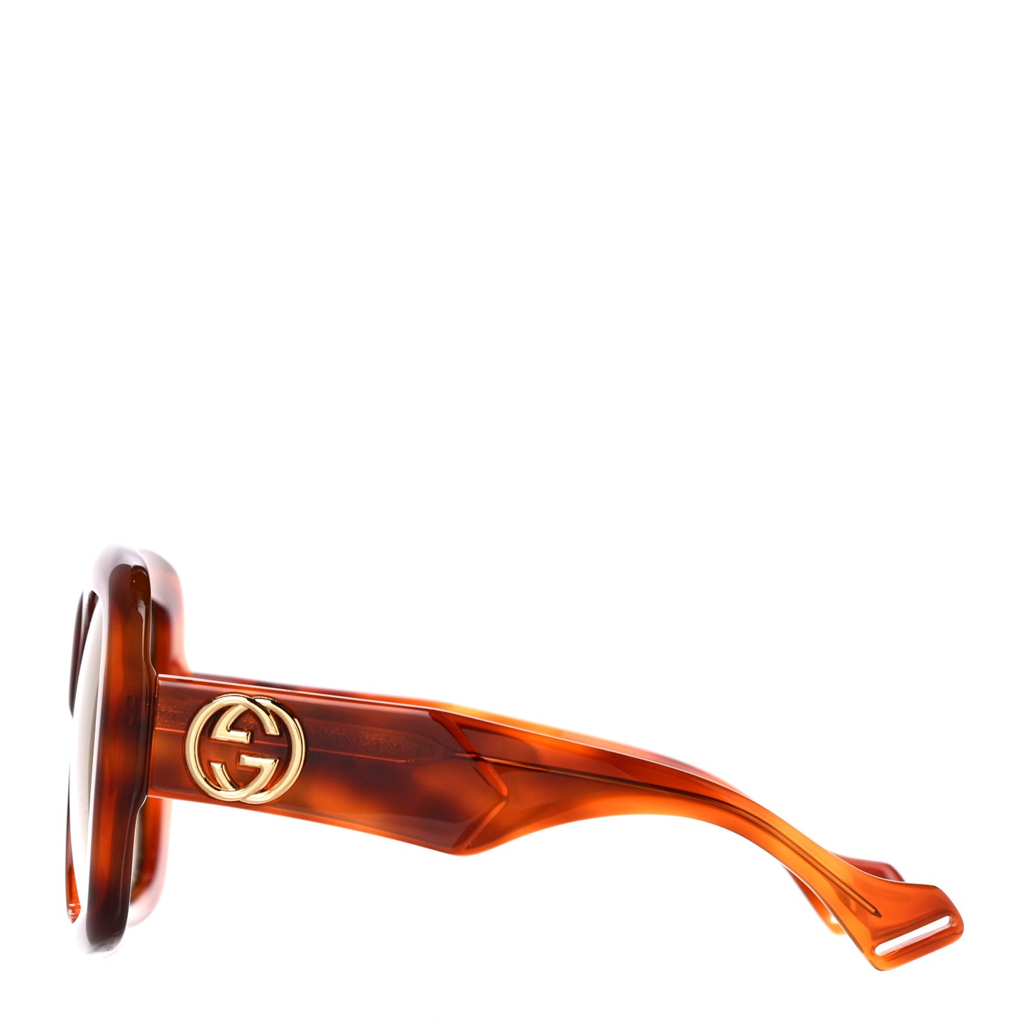 Acetate Square Frame Sunglasses GG0498S Brown