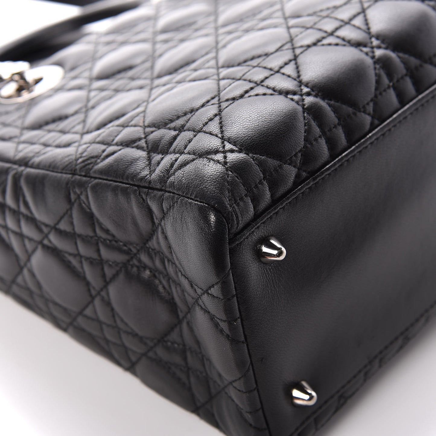 Lambskin Cannage Medium Lady Dior Black