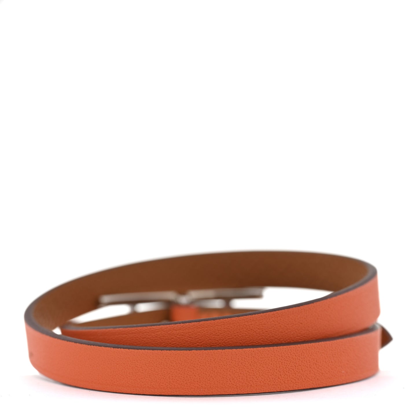 Swift Epsom Behapi Double Tour Reversible Bracelet T4 Orange Gold