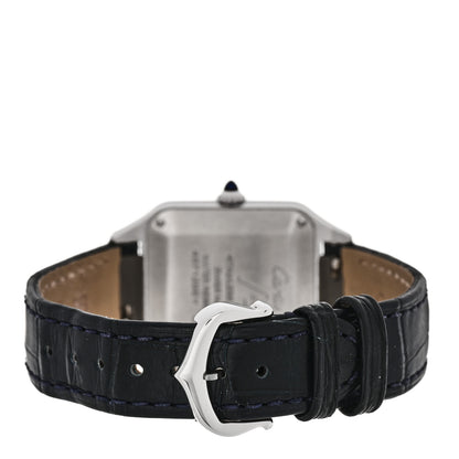 Cartier Stainless Steel Alligator 27.5mm Santos Dumont Quartz Watch 3 of 4