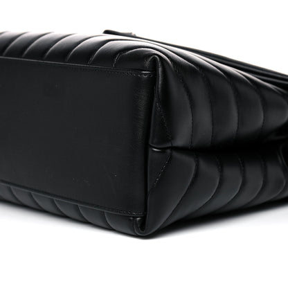 Saint Laurent Calfskin Y Quilted Monogram Medium Loulou Chain Satchel Black 6 of 15