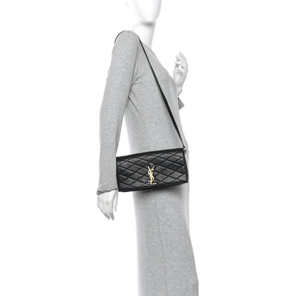 Saint Laurent Lambskin Quilted Monogram Kate 99 Black 2 of 10
