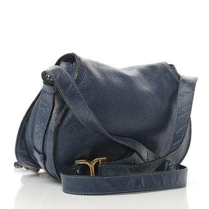 Chloe Calfskin Medium Marcie Round Crossbody Bag Navy 3 of 21