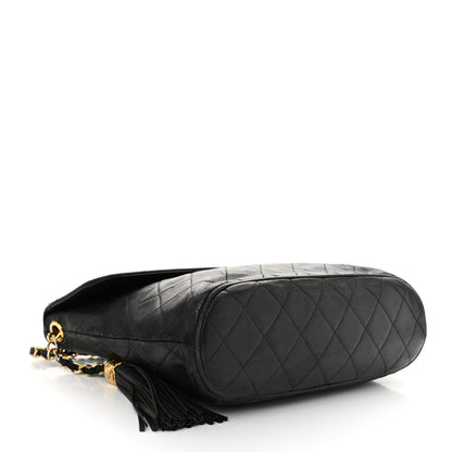 Chanel Lambskin Quilted CC Tassel Flap Black 4 of 15