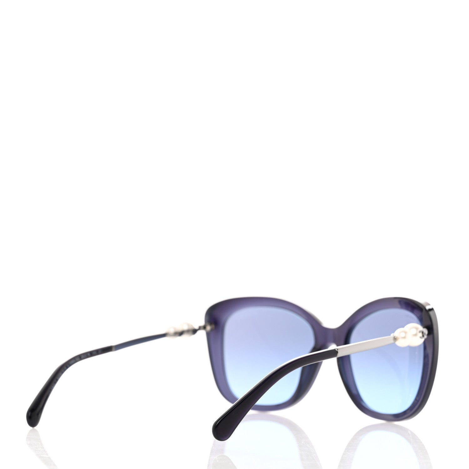 Chanel Acetate Pearl Winter Butterfly Sunglasses 5338-H-A Blue 4 of 8