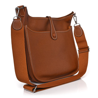 Hermes Taurillon Clemence Evelyne III PM Gold 3 of 9