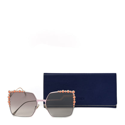 Fendi Square Dots Sunglasses FF 0259/S Gold 8 of 8