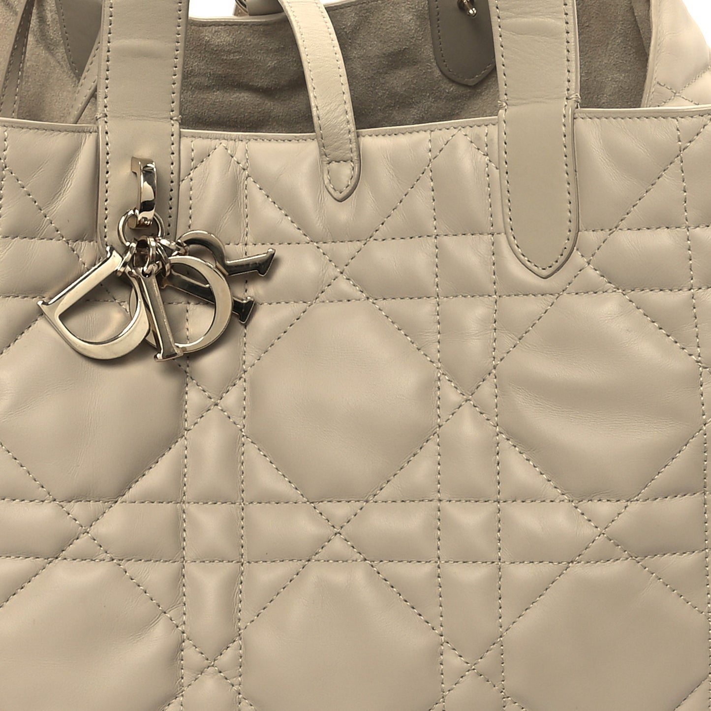 Calfskin Macrocannage Large Toujours Powder Beige