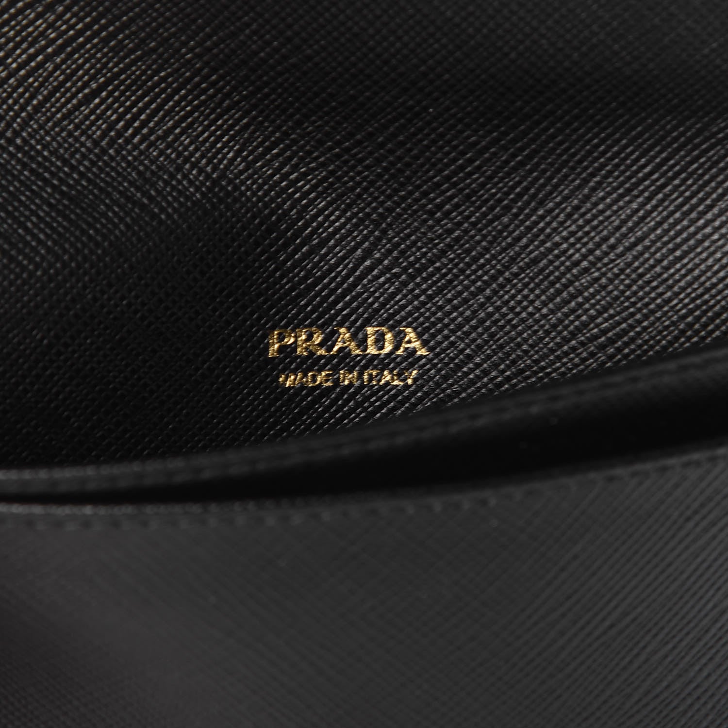 Prada Saffiano Metal Bar Flap Wallet Black 6 of 10