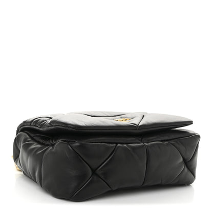 Prada Nappa Metal Quilted Small Patchwork System Flap Bag Black 4 of 11