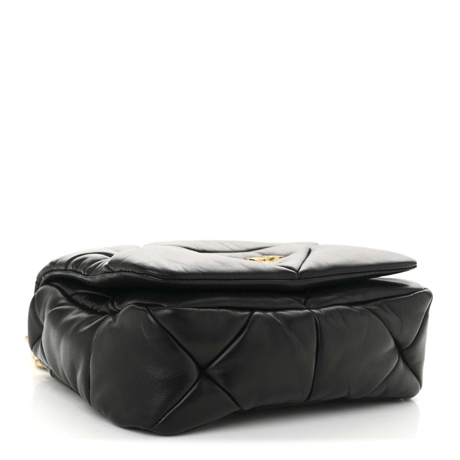 Prada Nappa Metal Quilted Small Patchwork System Flap Bag Black 4 of 11