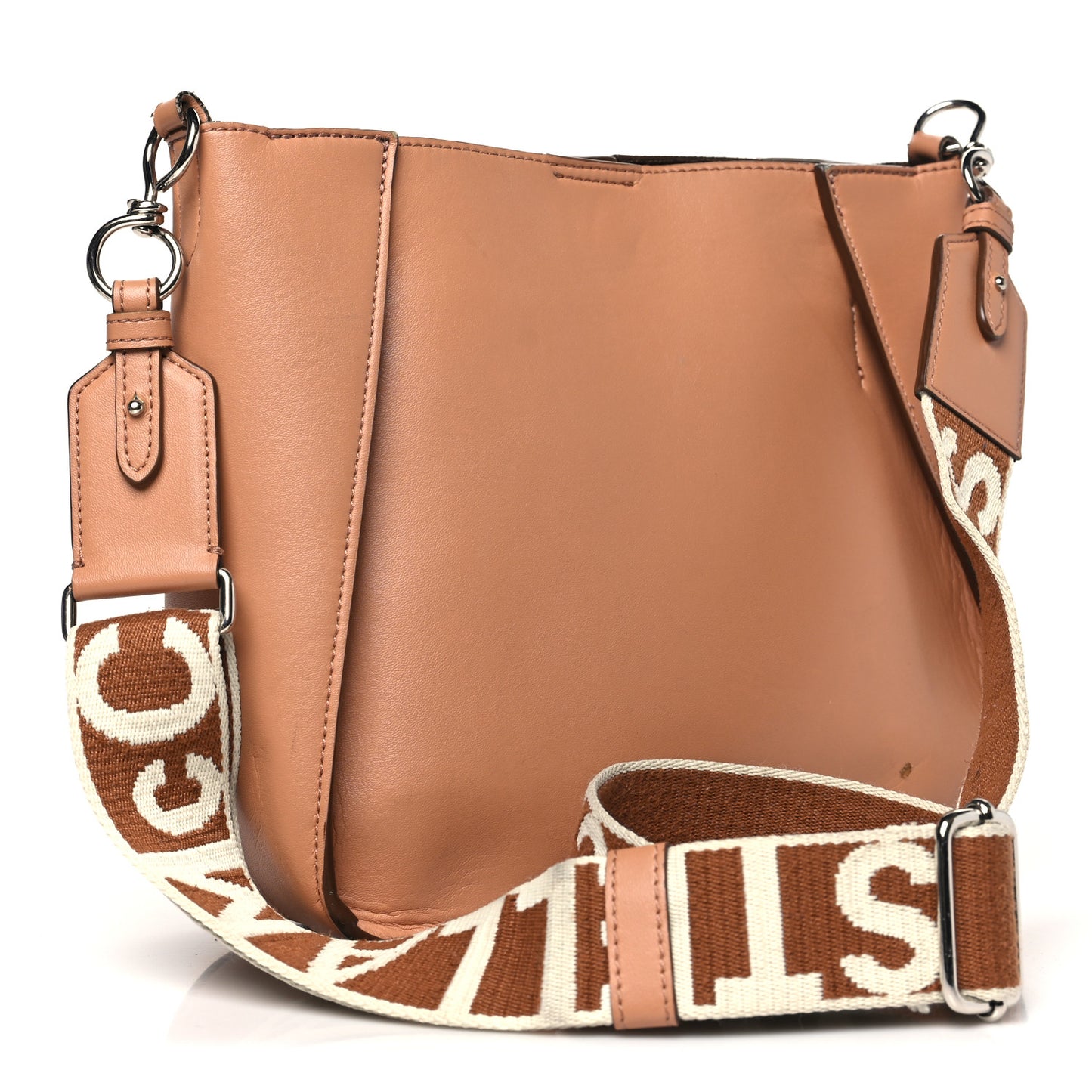 Eco Alter Nappa Perforated Logo Mini Crossbody Camel