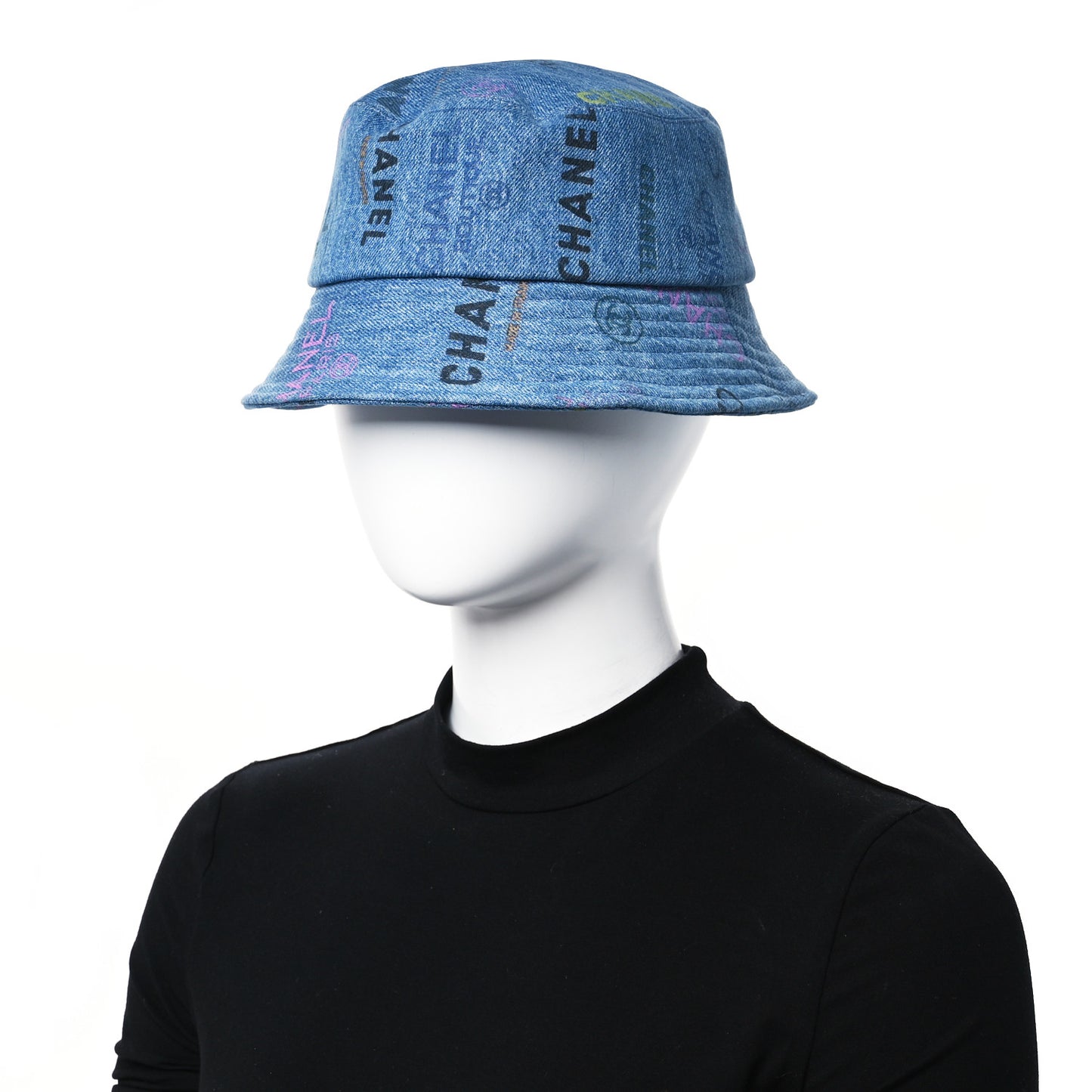 Denim Mood Cloche Bucket Hat M Blue