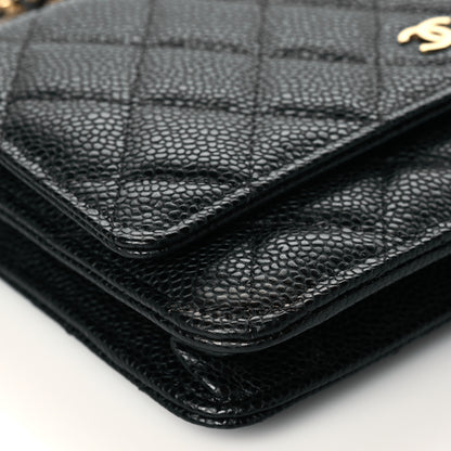 Chanel Caviar Quilted Wallet On Chain WOC Black 10 of 12