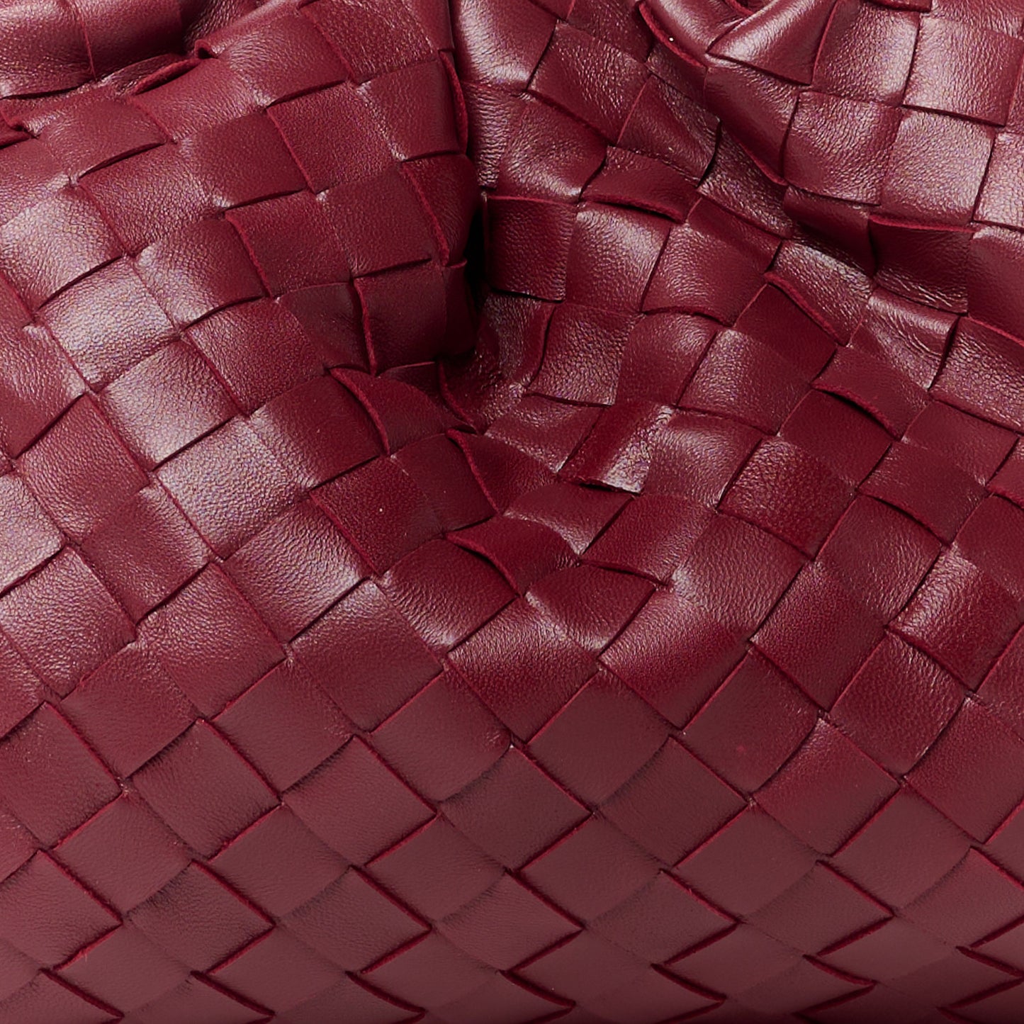 Nappa Maxi Intrecciato The Pouch Oversized Clutch Bordeaux