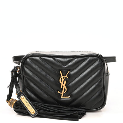 Saint Laurent Calfskin Matelasse Monogram Lou Belt Bag Black 1 of 8