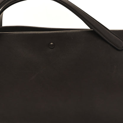 The Row Polished Saddle Calfskin Idaho Top Handle Dark Brown 7 of 11