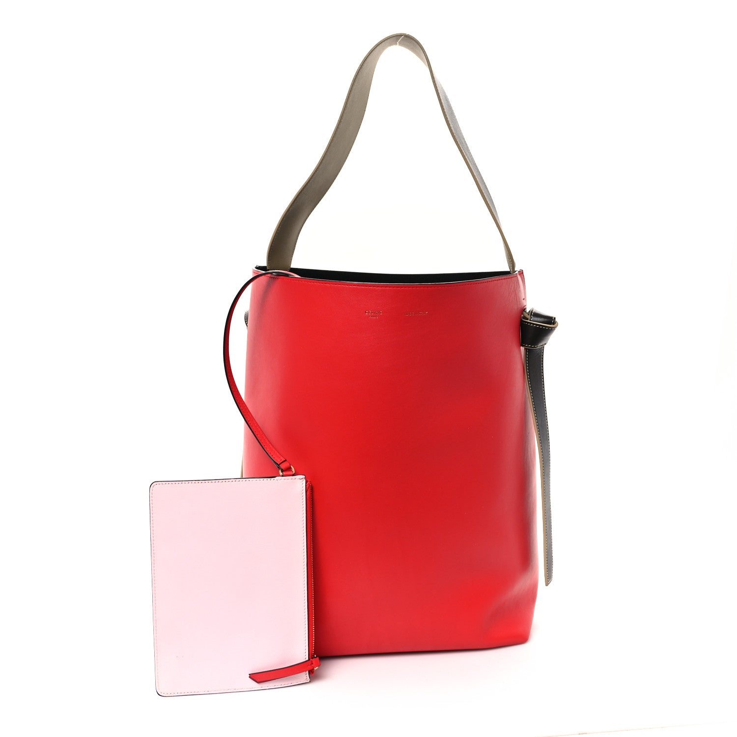 Celine Shiny Smooth Calfskin Small Twisted Cabas Chili Pale Pink 2 of 12