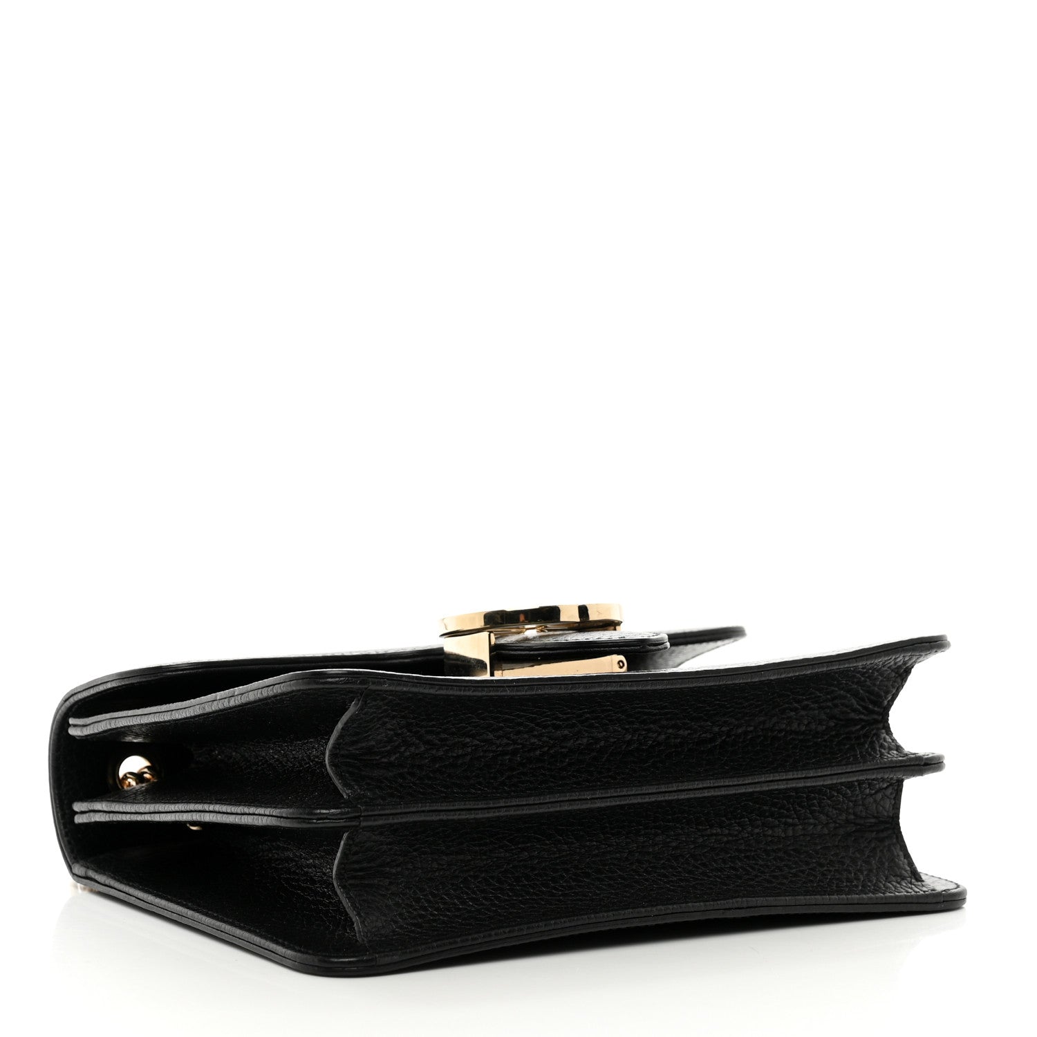Gucci Dollar Calfskin Small Interlocking G Shoulder Bag Black 4 of 10