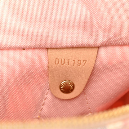 Louis Vuitton Damier Azur Tahitienne Speedy Bandouliere 30 Rose Ballerine 7 of 10