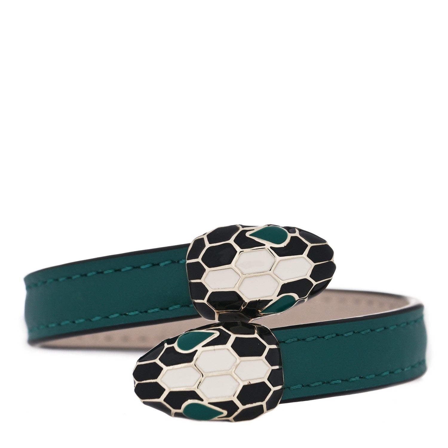 Bulgari Calfskin Serpenti Forever Bracelet Emerald Green 1 of 3