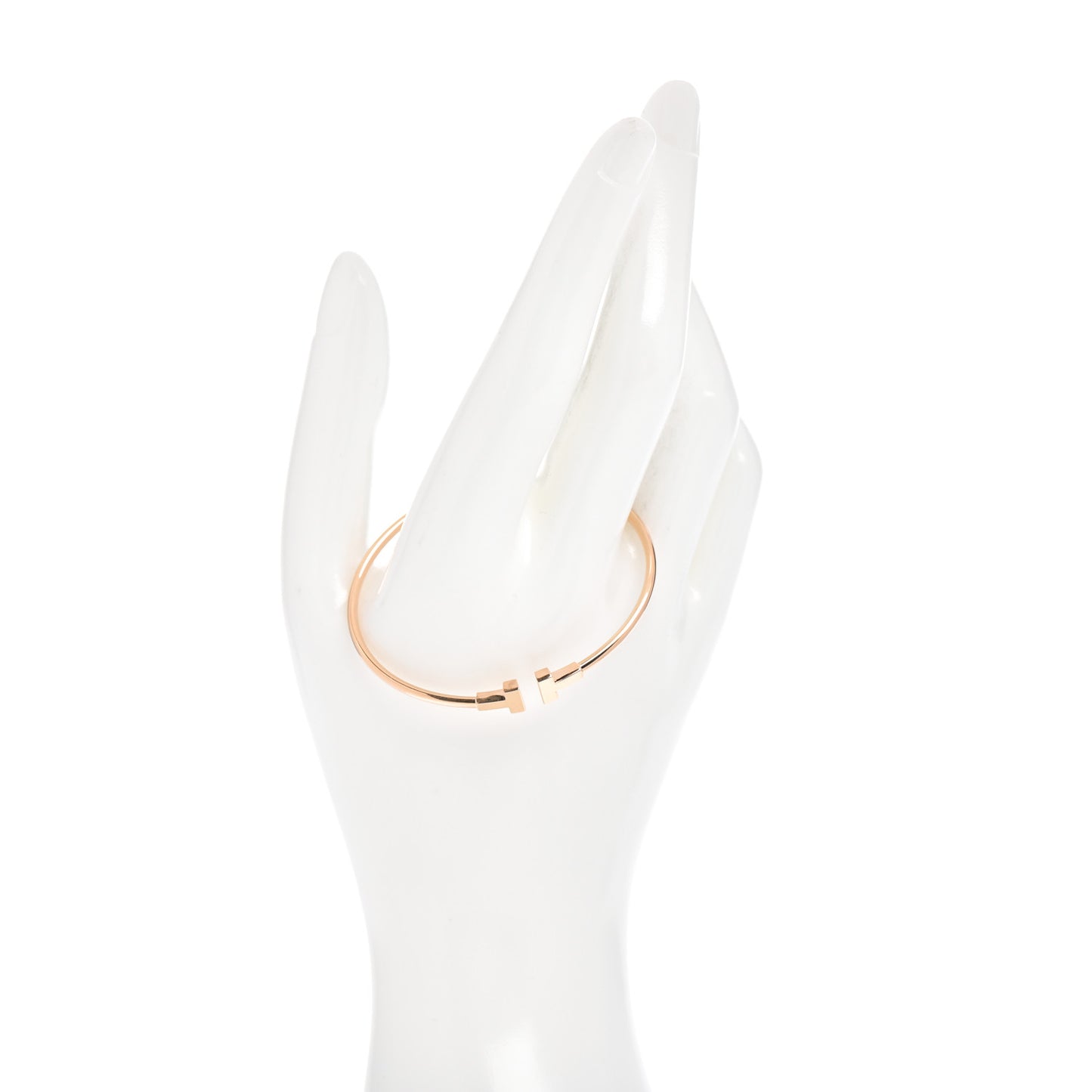 18K Rose Gold Narrow T Wire Bracelet