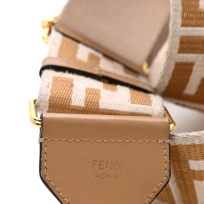 Fendi Ribbon Vitello King FF 1974 Adjustable Strap You Poudre Cuoio Miele Scuro 4 of 8