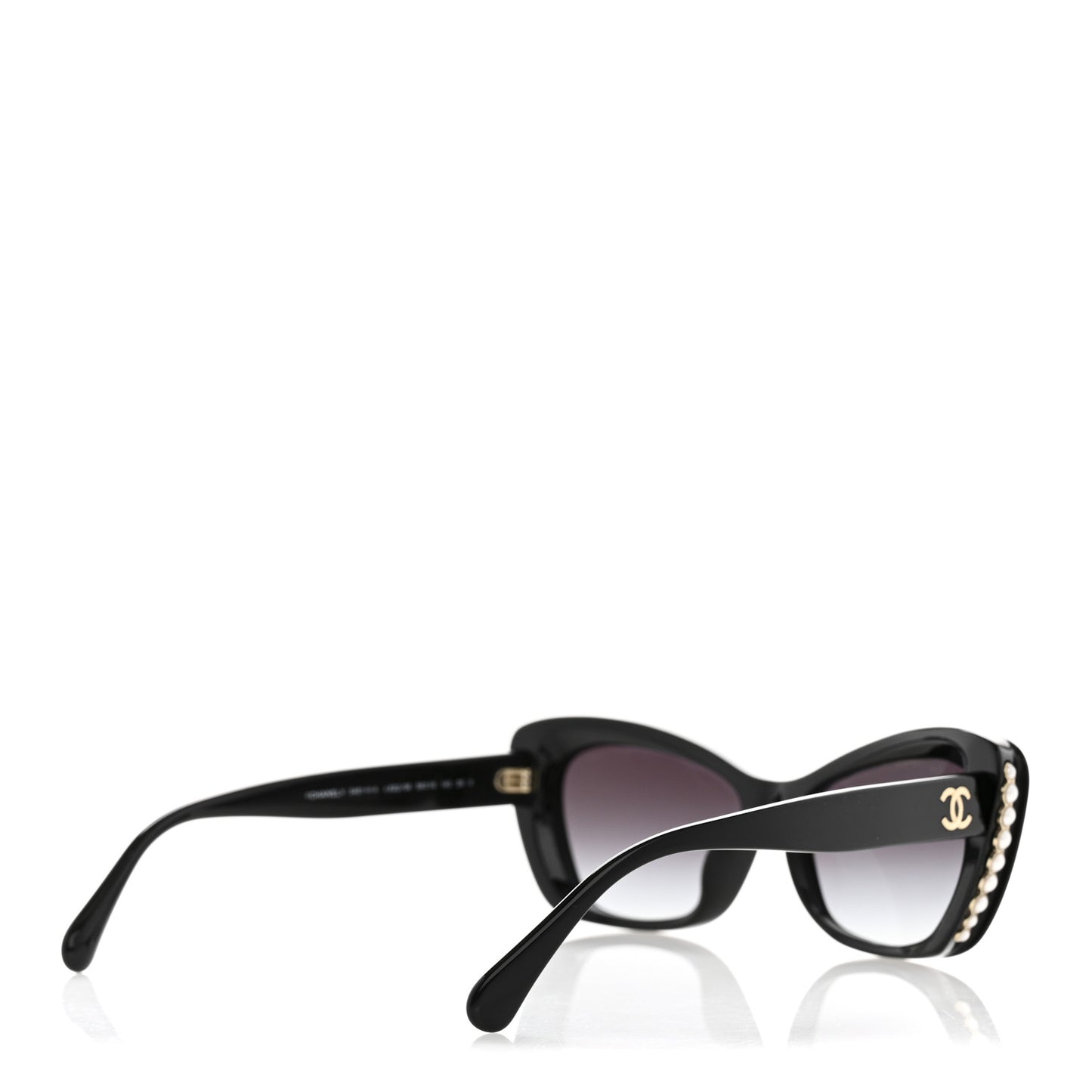 Acetate Pearl Cat Eye CC Sunglasses 5481-H-A Black