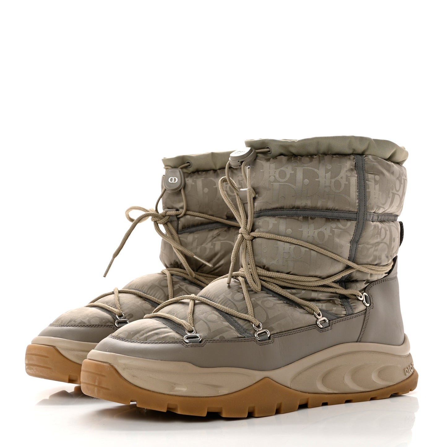 Nylon Oblique Mens Snow Ankle Boots 44 Beige