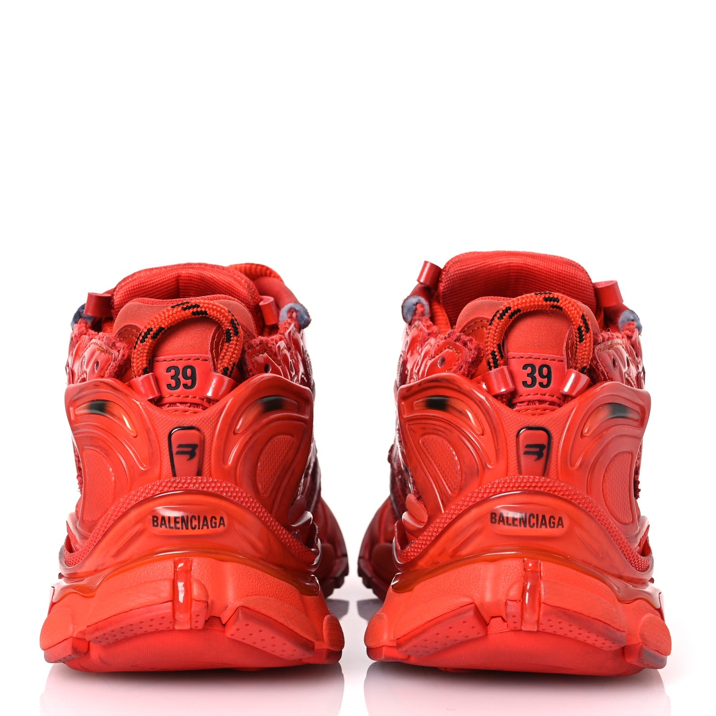 Mesh Rubber Mens Runner Sneakers  39 Red