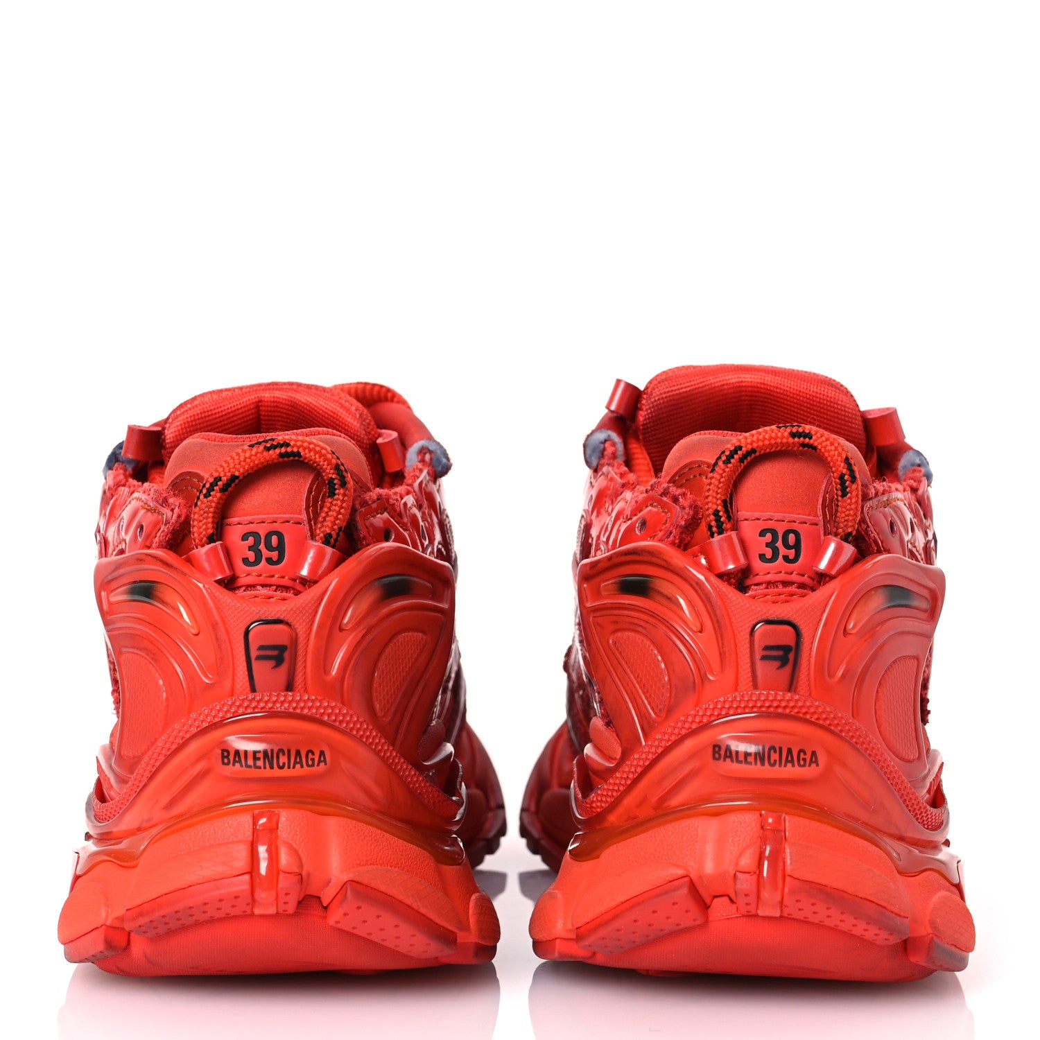 Balenciaga Mesh Rubber Mens Runner Sneakers  39 Red 5 of 16