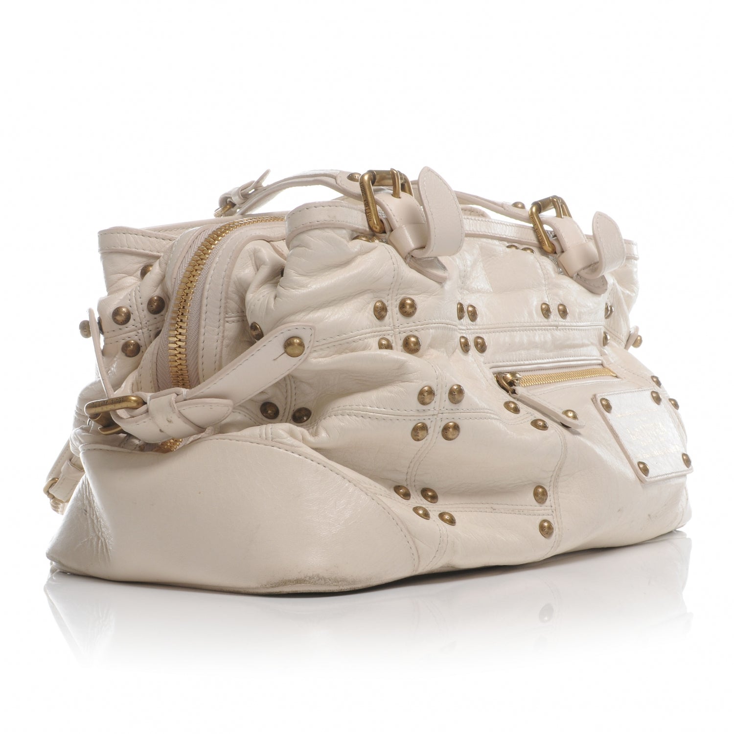 Louis Vuitton Lambskin Riveting Ecru 3 of 12