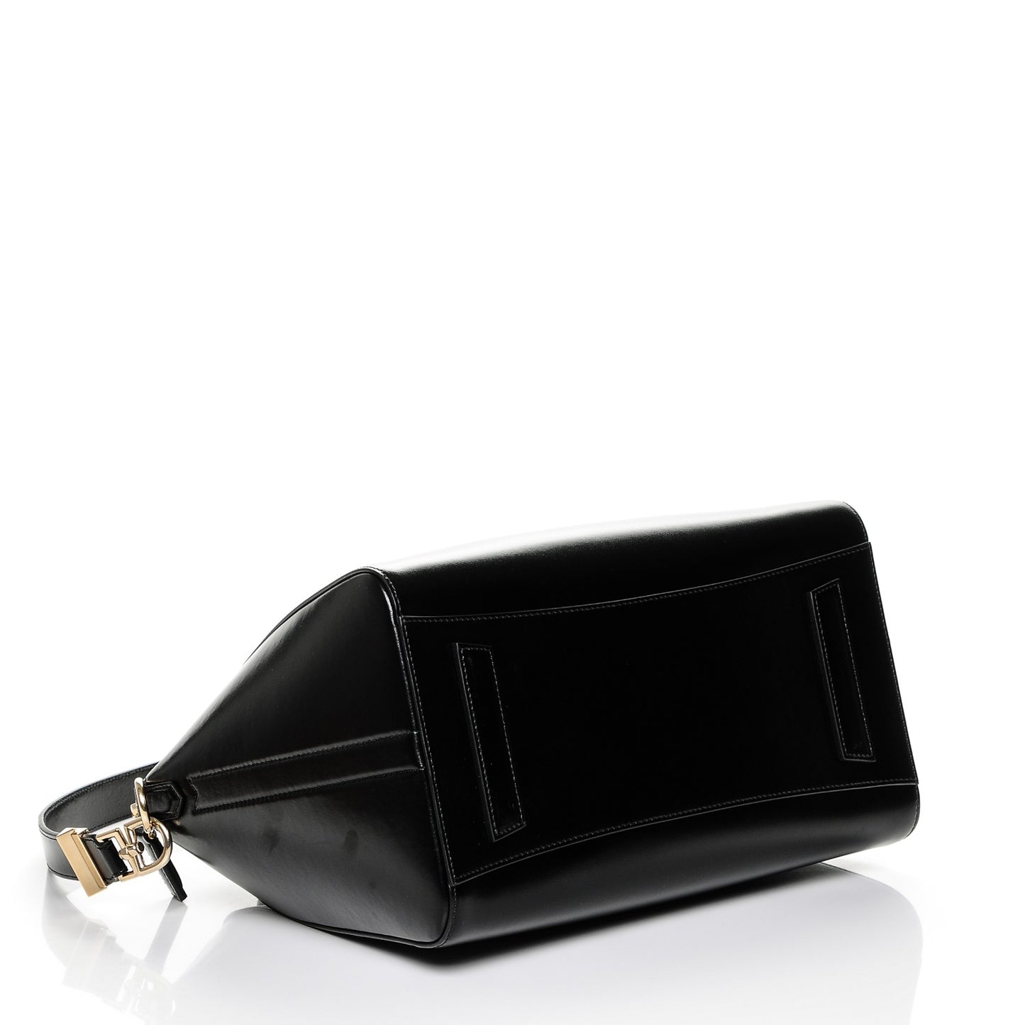Shiny Lord Calfskin Medium Antigona Black