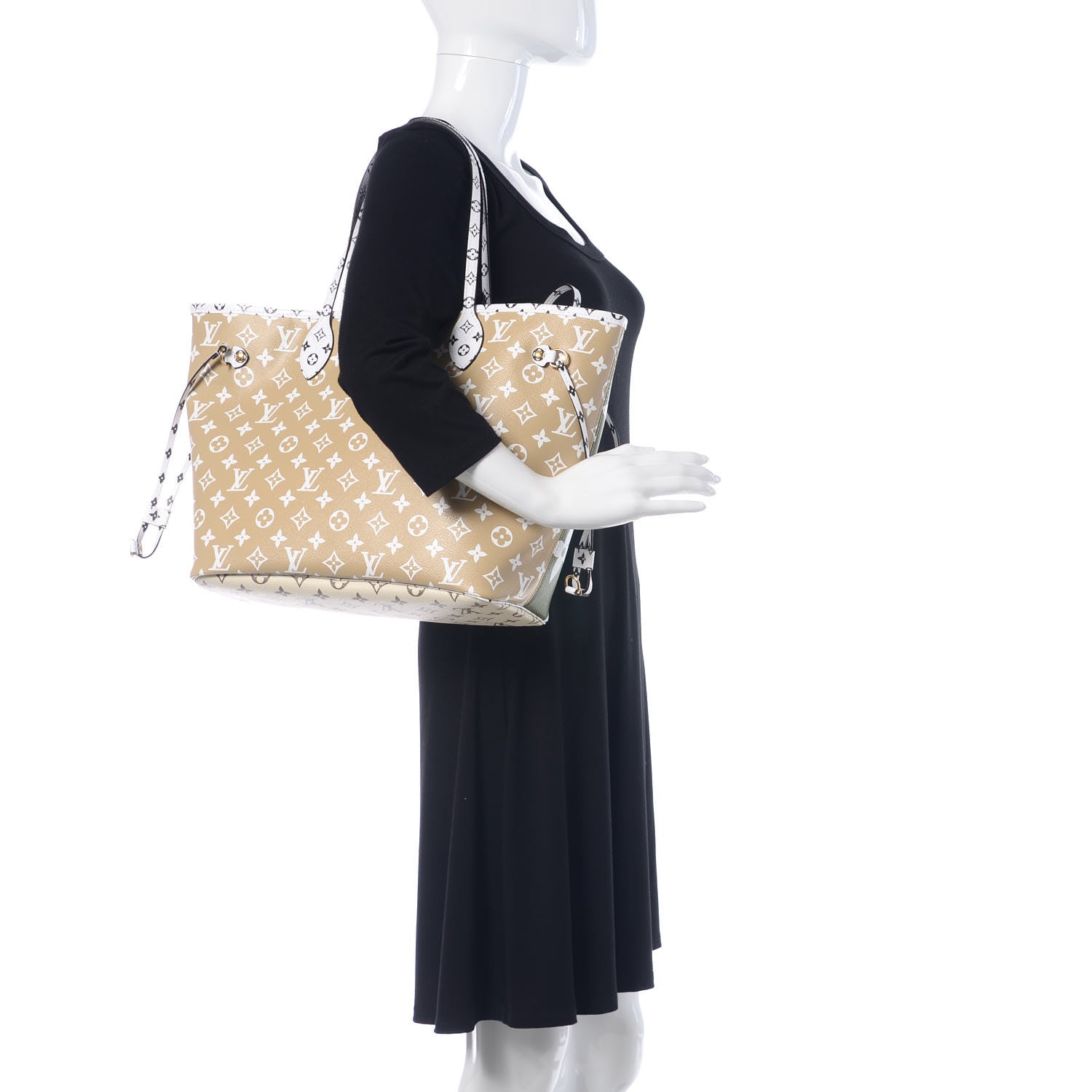 Louis Vuitton Monogram Giant Neverfull MM Kaki 2 of 8