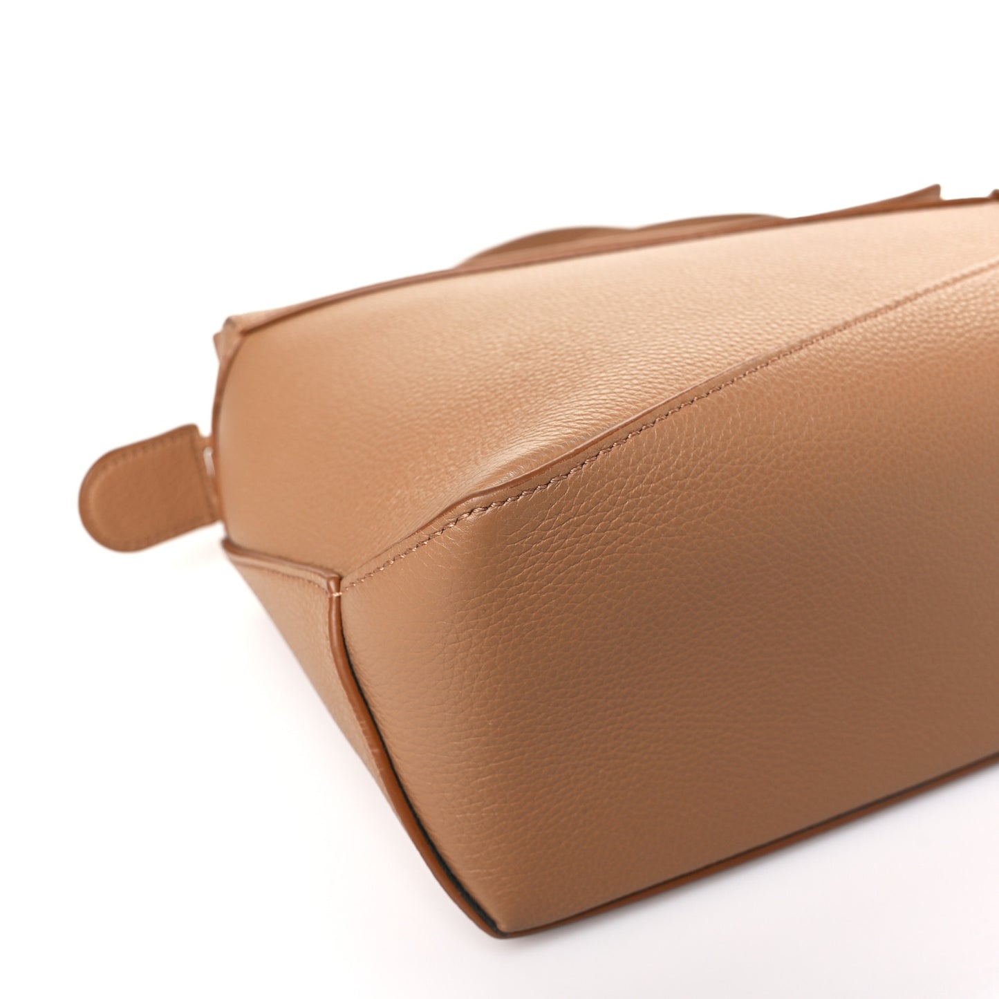 Grained Calfskin Small Puzzle Edge Bag Toffee