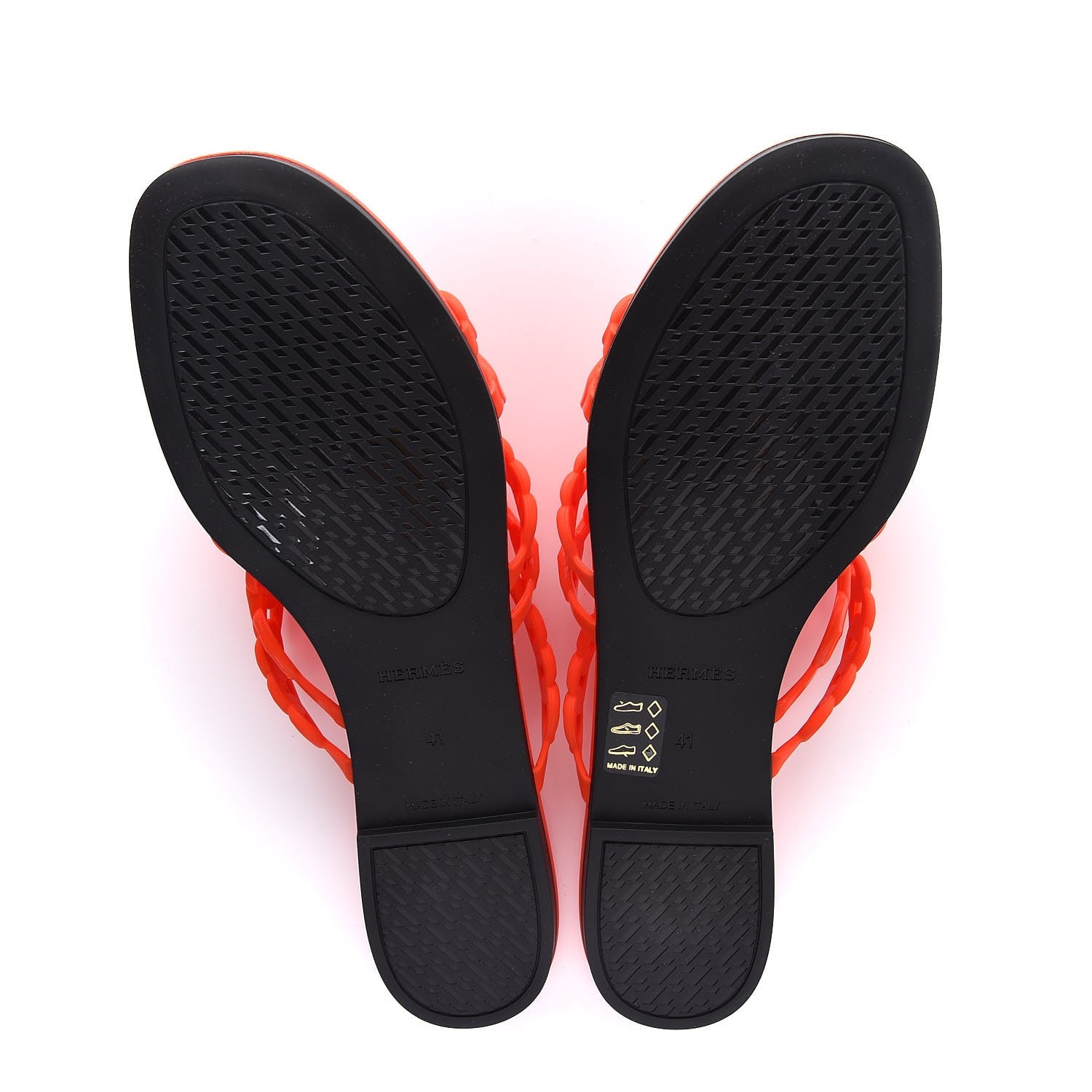 Hermes Rubber Chaine d'Ancre Nude Sandals 41 Pavot 5 of 8