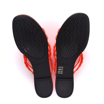 Hermes Rubber Chaine d'Ancre Nude Sandals 41 Pavot 5 of 8