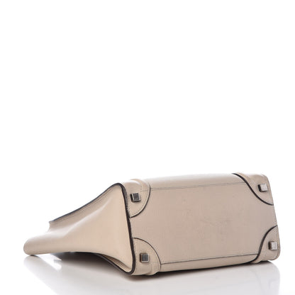Celine Drummed Calfskin Micro Luggage Dune 4 of 14