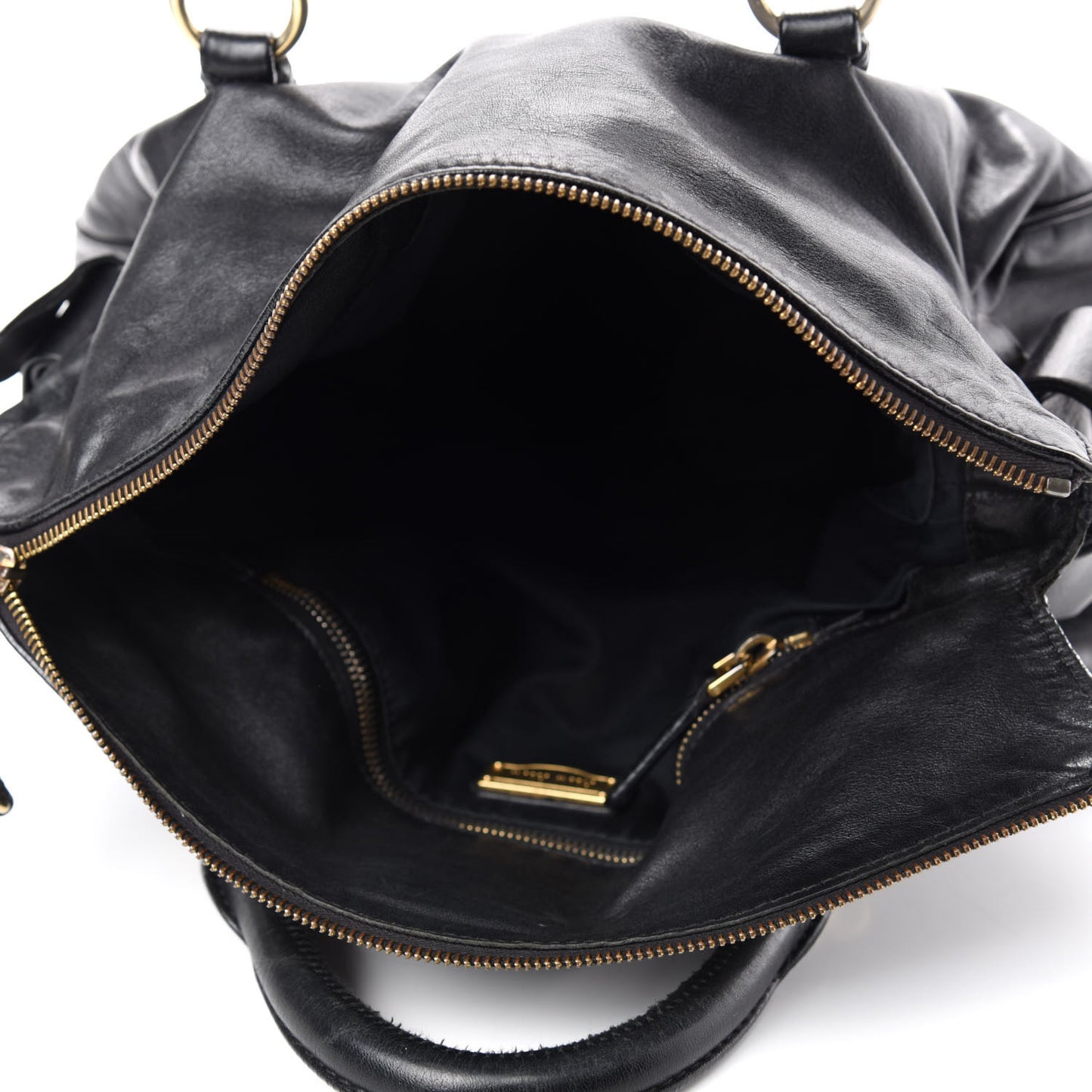 Vitello Lux Bow Tote Black