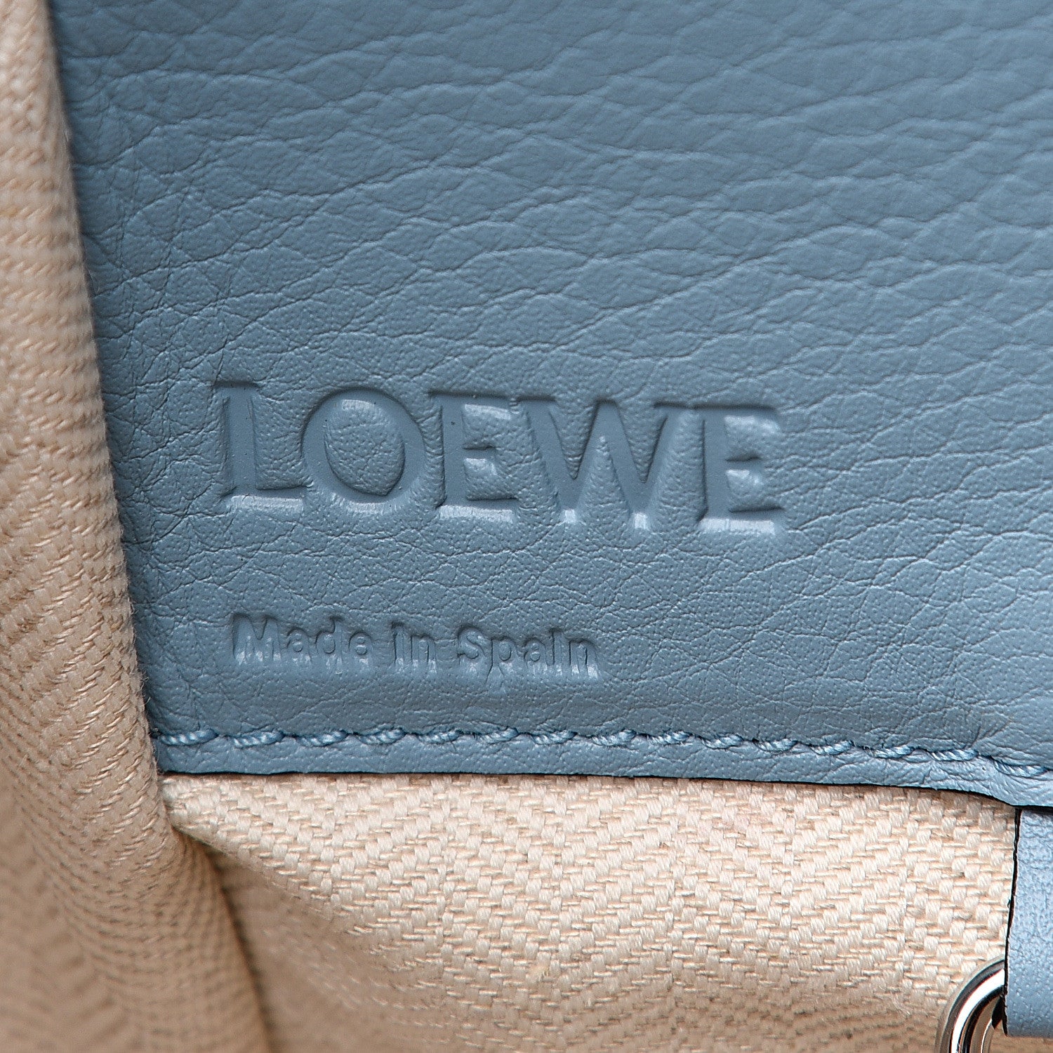 Loewe Calfskin Small Hammock Shoulder Bag Aqua Light Blue Stone 5 of 8