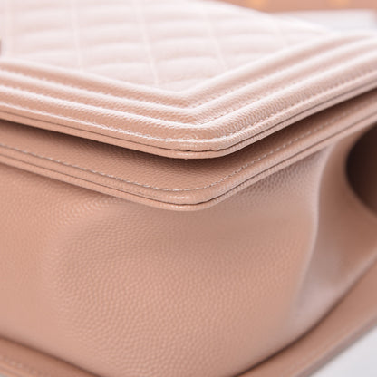 Chanel Caviar Quilted Medium Boy Flap Beige 10 of 16