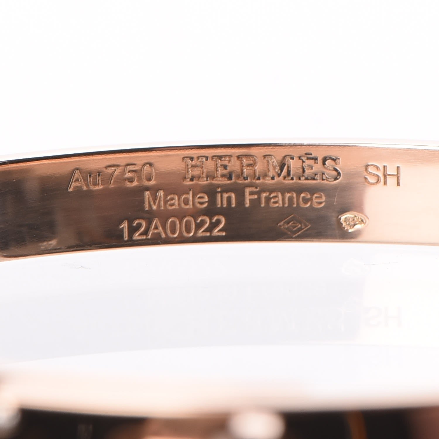 Hermes 18K Rose Gold Diamond PM Kelly Bracelet SH 4 of 4