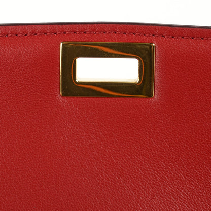 Celine Box Calfskin Medium Classic Box Flap Bag Red 2 of 10