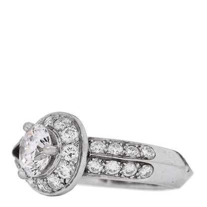 Van Cleef & Arpels Platinum Diamond .70ct Couture Solitaire Ring 48 4.5 3 of 7
