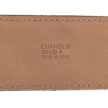 Chanel Patent Calfskin Quilted CC Belt 85 34 Black 4 of 9