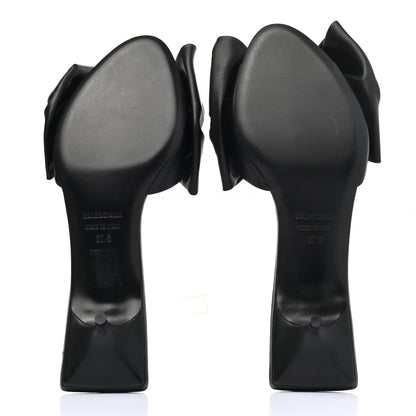 Balenciaga Soft Nappa Square Knife Bow Mule Sandals 37.5 Black 5 of 8