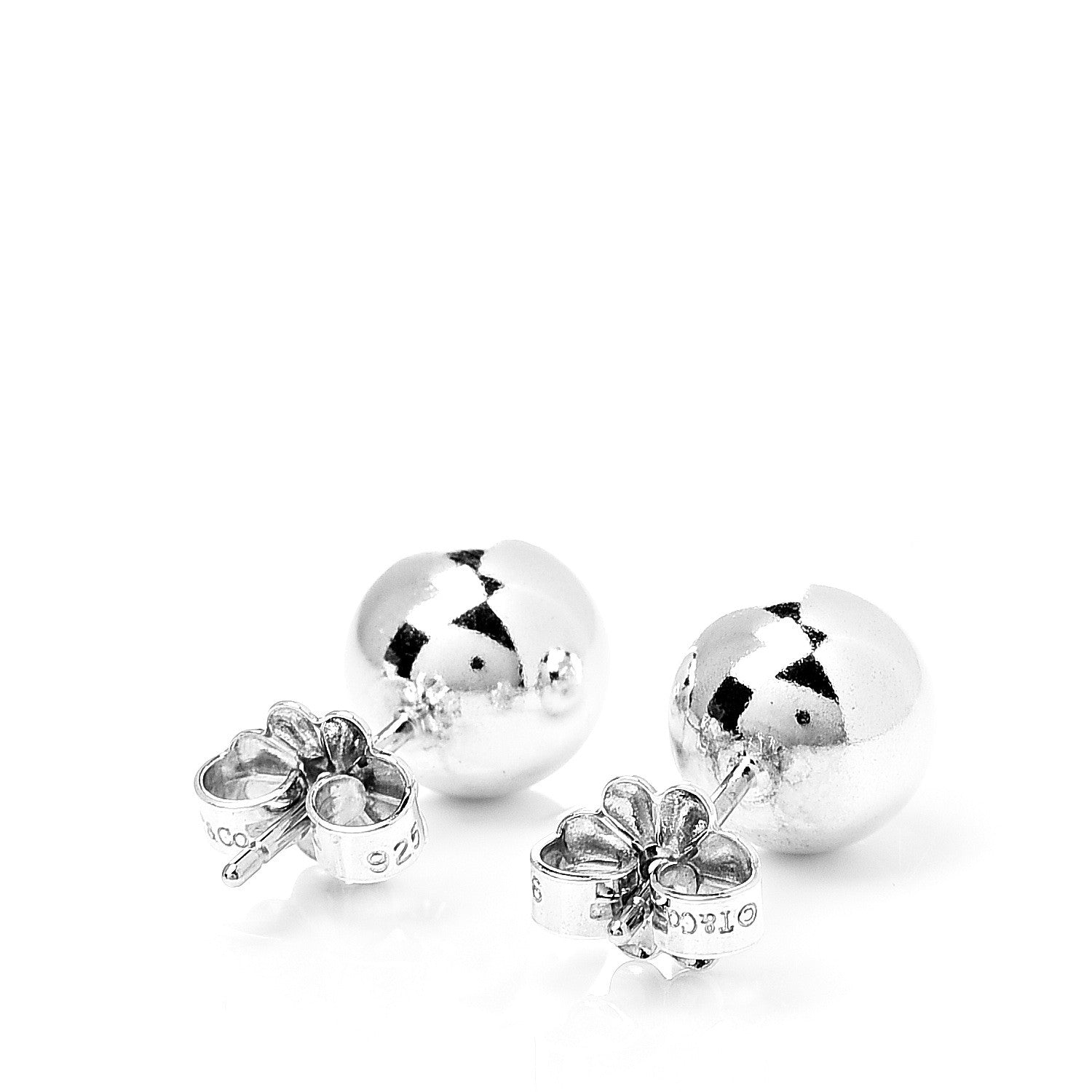 Tiffany Sterling Silver 8mm HardWear Ball Earrings 4 of 4